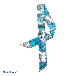 Pair (2) twilly bandana bandeau skinny scarf